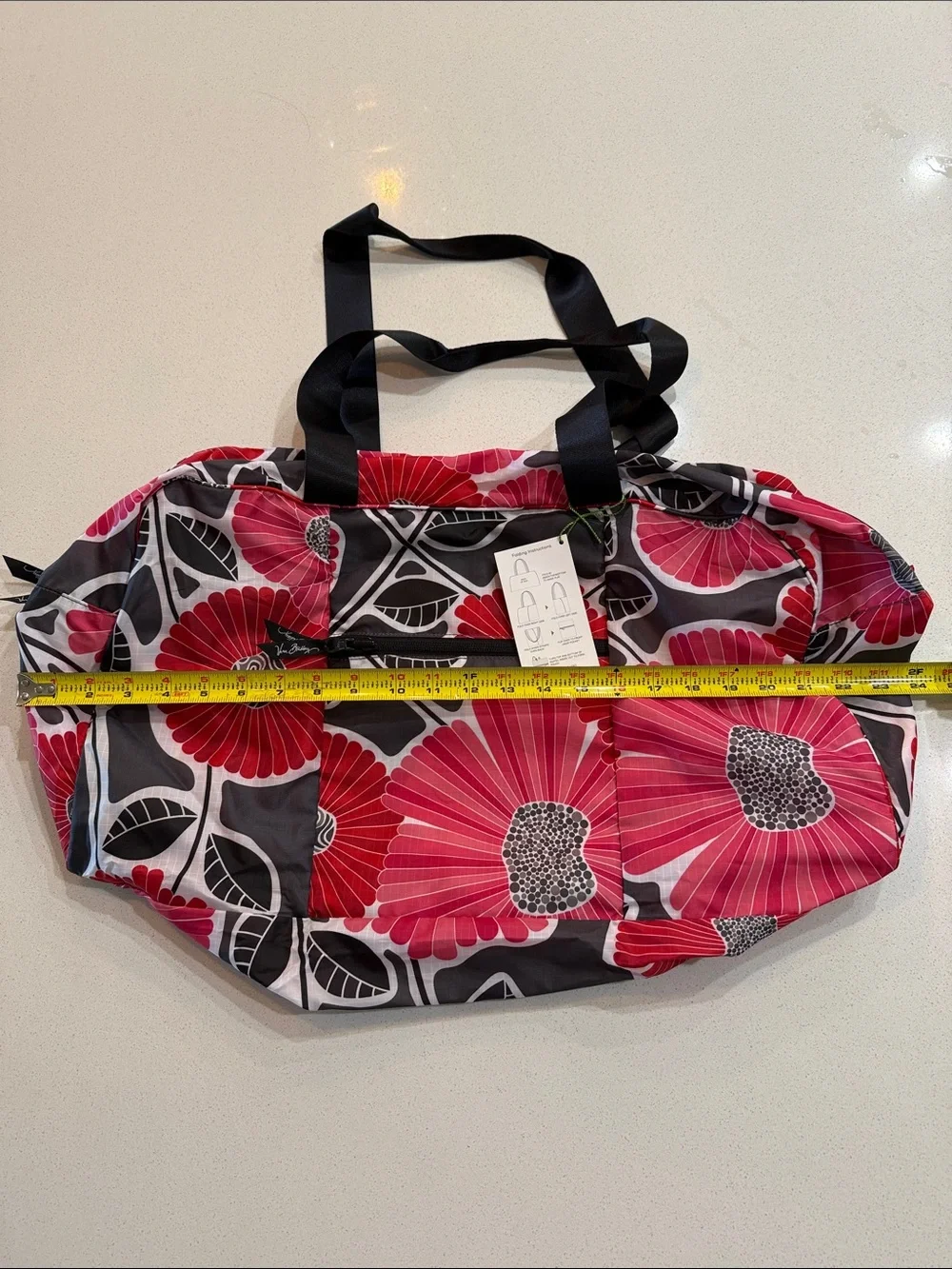 Vera Bradley Collapsible  Pink Floral Tote Bag NWT